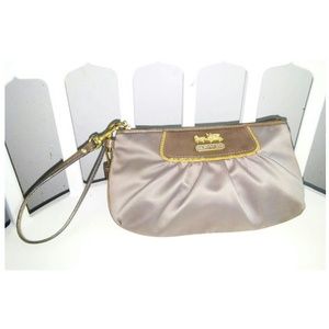 Coach crossbody Gold brown gray